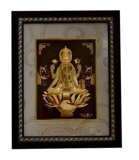 Laxmi  Gold Foil Frame - PUSHMYCART
