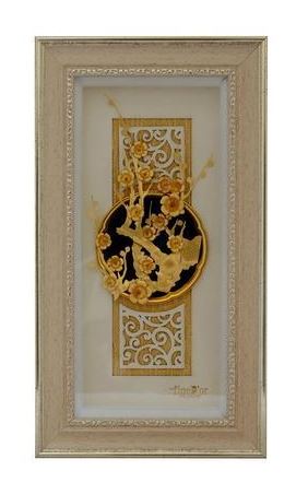 Plum Blossom Gold Foil Frame - PUSHMYCART