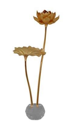 Lotus Gold Foil Small Flower - PUSHMYCART
