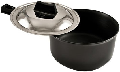 Hawkins Futura Hard Anodised Sauce Pan 18 cm Diameter with Lid 2.25 L (AS225S) - PUSHMYCART