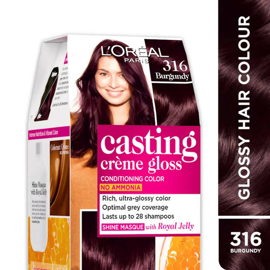 L'Oreal Paris Casting Creme Gloss Conditioning Hair Color | 316 Burgundy - PUSHMYCART