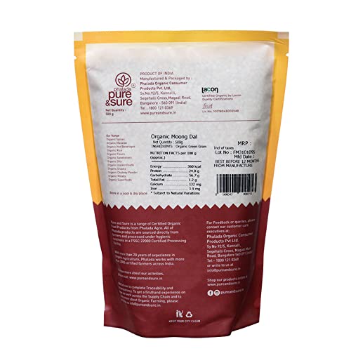 Pure & Sure Moong Dal Traditional Organic Pulses
