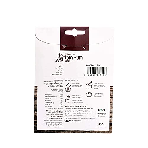 Pure & Sure Organic Tom Yum Paste