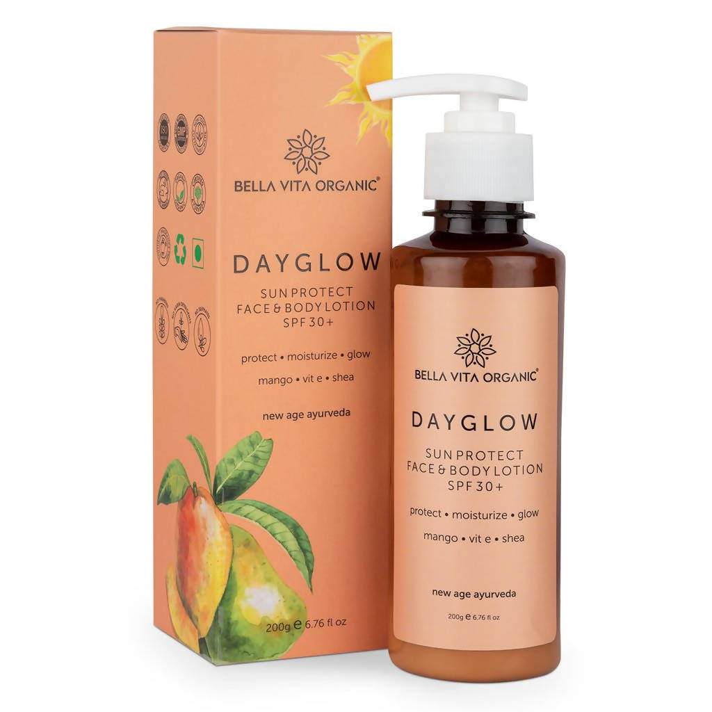 Bella Vita Organic Day Glow Sun Protect Face And Body Lotion SPF 30+