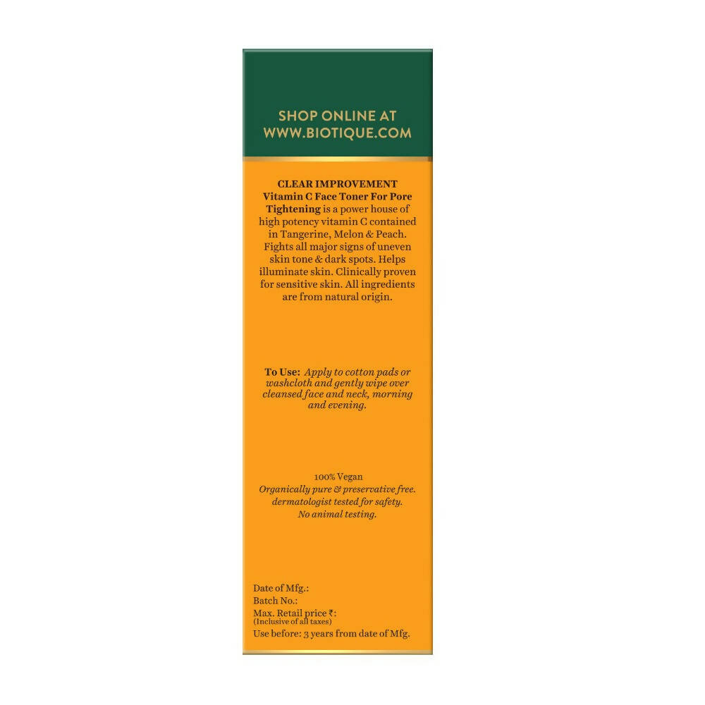 Biotique Advanced Organics Clear Improvement Vitamin C Face Toner 120ml