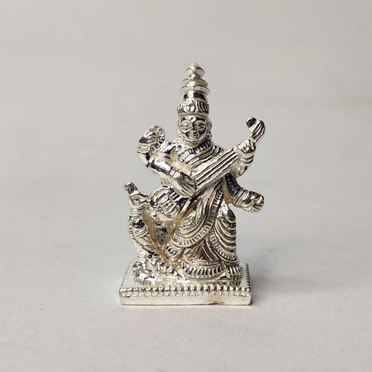 Pure Silver Saraswati Idol Heavy 31 grams