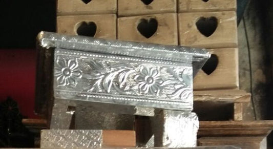 Silver Meenakari Peeta (small)