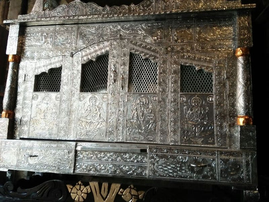 Meenakari silver mandir big size