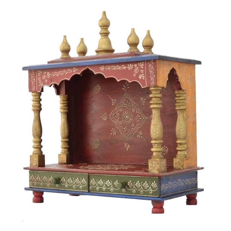 Buy online Handcrafted Wooden Pooja Mandir – PUSHMYCART