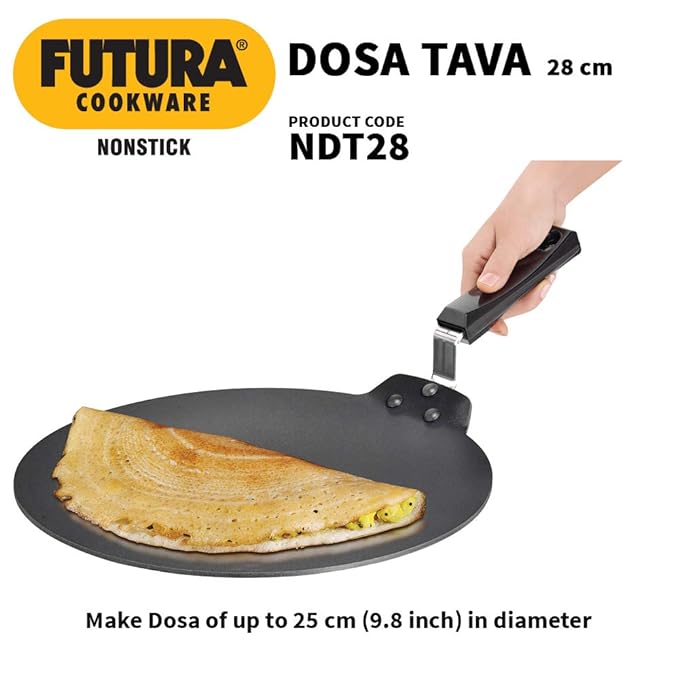 Hawkins Futura Non-stick Dosa Tava 28 cm Diameter (NDT28) - PUSHMYCART