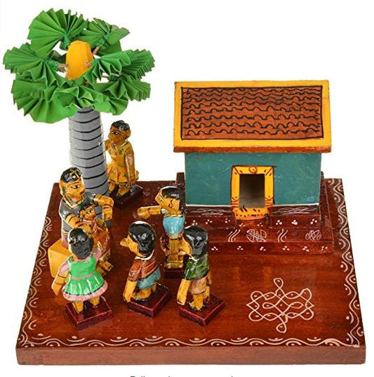 Terrain Wooden Village House Figurine - PUSHMYCART