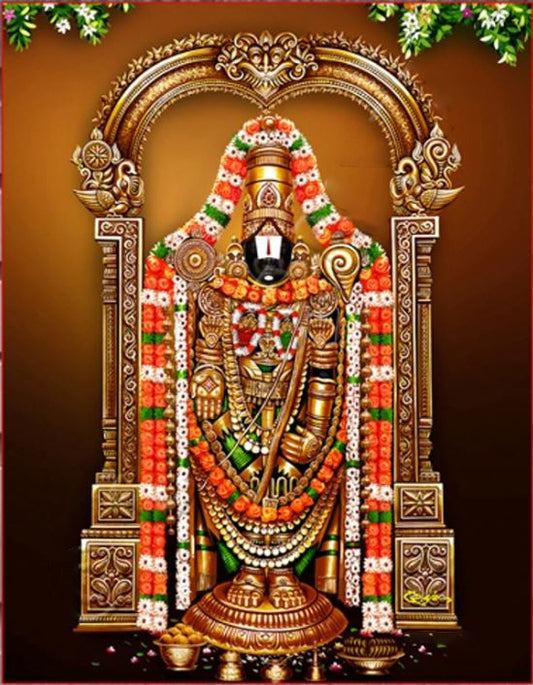Sri Lord Venkateshwara Swamy Pigment Printing - PUSHMYCART
