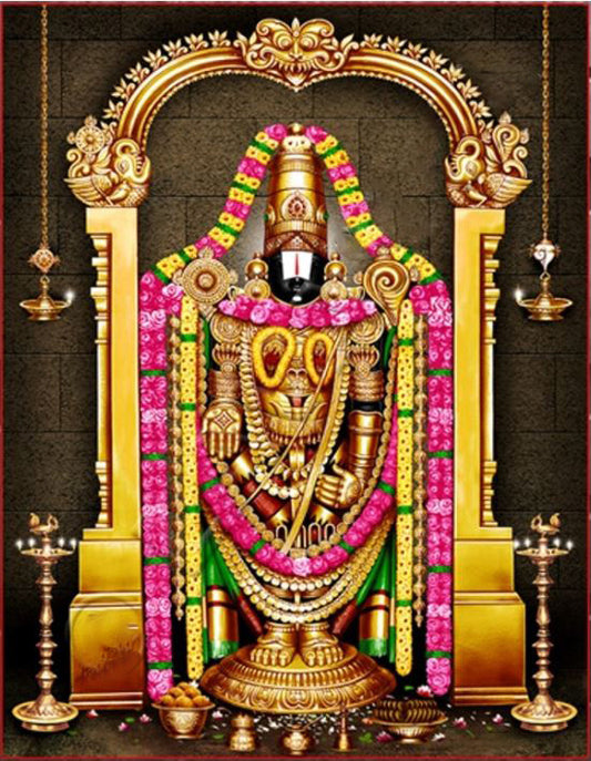 Lord Venkateshwara Swamy Pigment Printing - PUSHMYCART