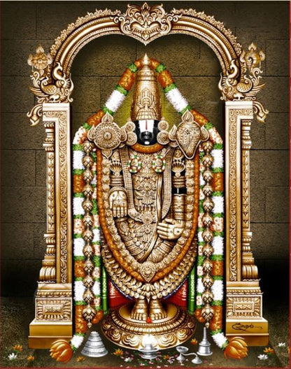 Venkateshwara Swamy Pigment Printing - PUSHMYCART