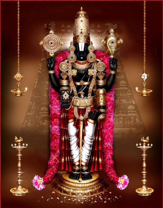Tirupati Lord Balaji Pigment Printing - PUSHMYCART