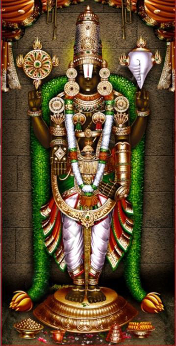 Lord Venkateshwara Pigment Printing - PUSHMYCART