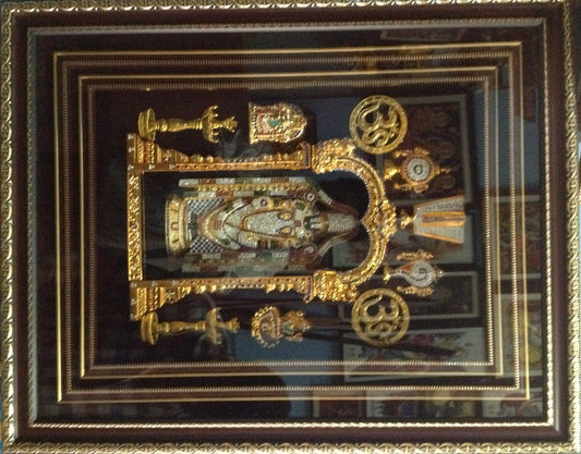 3d Venkateshwara Swami With Led Light Medium Size Picture Frame - PUSHMYCART