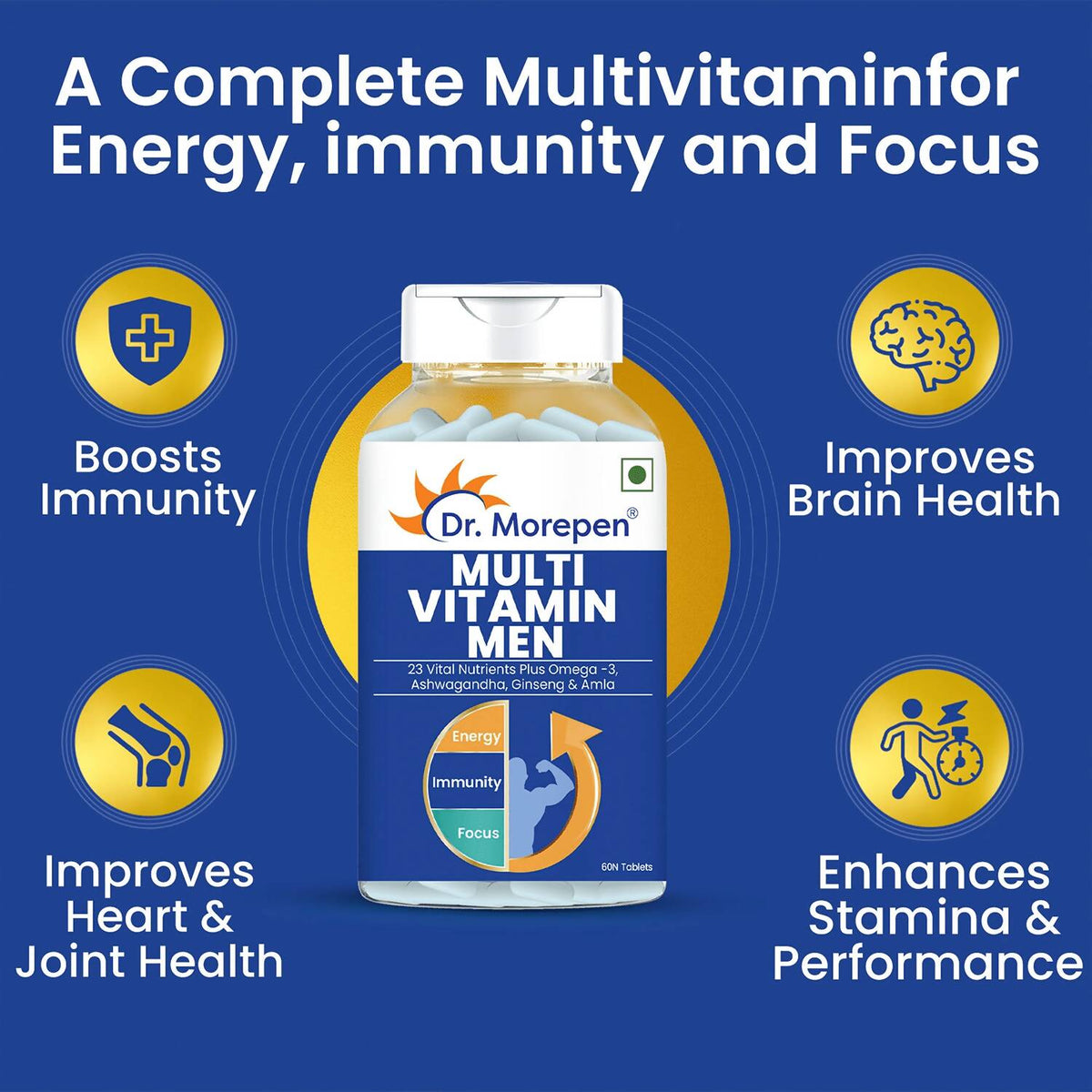 Dr. Morepen Multivitamin Men Tablets and Multivitamin Women Tablets Combo - PUSHMYCART