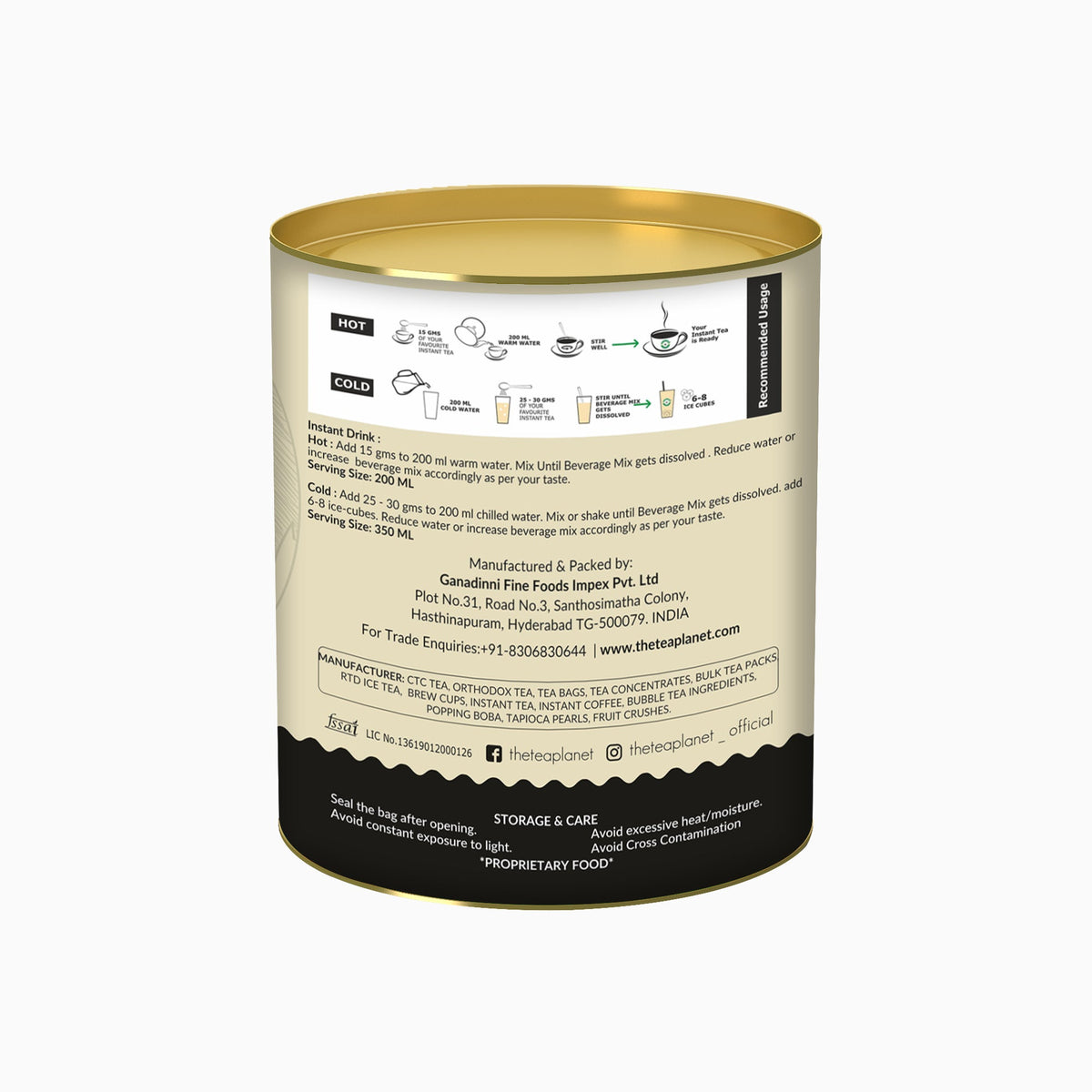 Vanilla Flavoured Instant Black Tea - PUSHMYCART