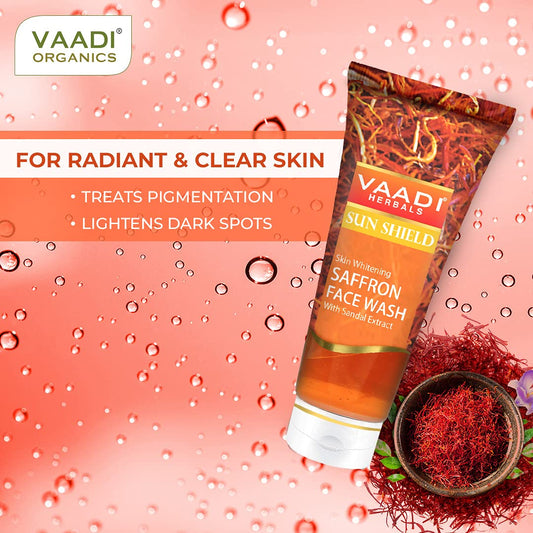 Vaadi Herbals Value Pack of Skin Whitening Saffron Face Wash 60 ml - PUSHMYCART