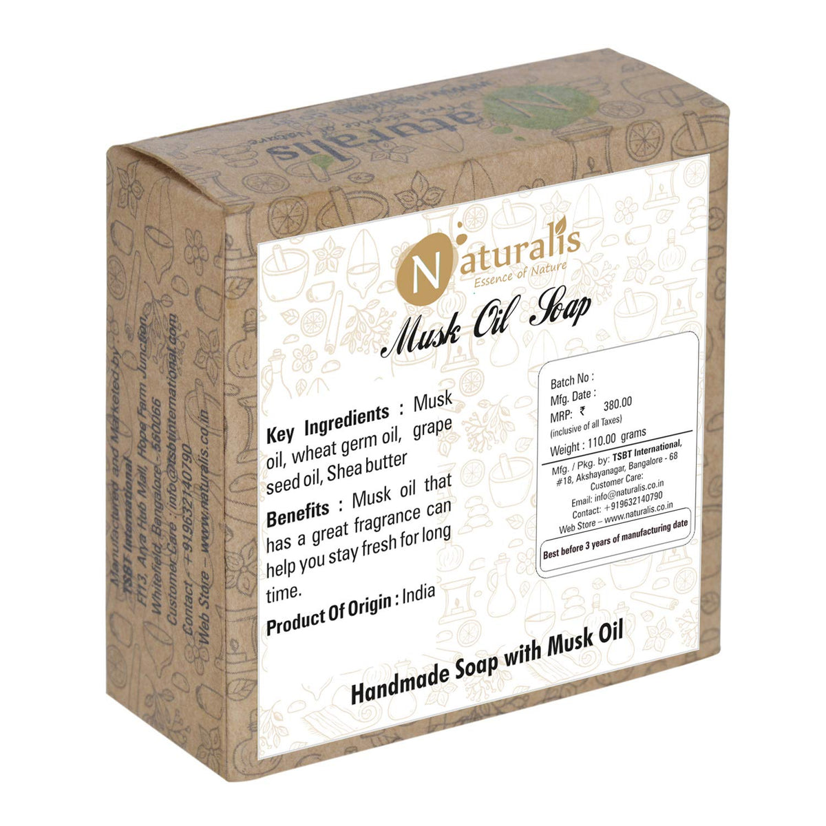 Naturalis Essence Of Nature Handmade Soap With Musk Oil 110ml