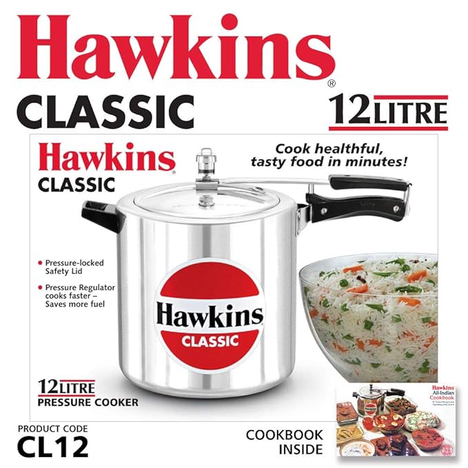 Hawkins Classic 12 L Pressure Cooker (CL12) - PUSHMYCART