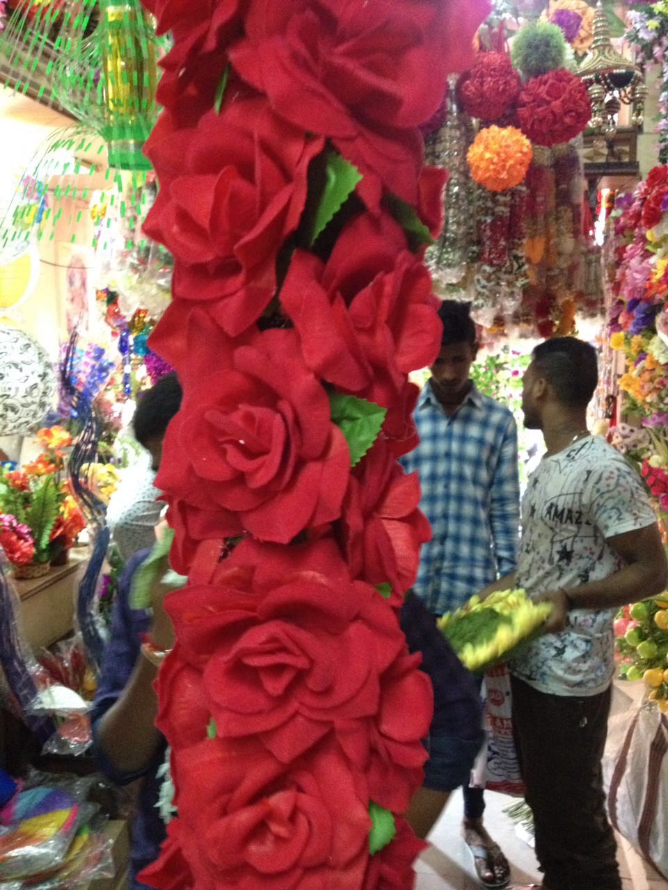 Rose Synthetic Flower Garland String 10ft - PUSHMYCART