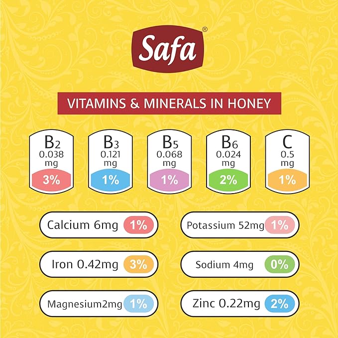 Safa Golden Honey | Pure Raw Honey with Turmeric Organic Unheated 250g