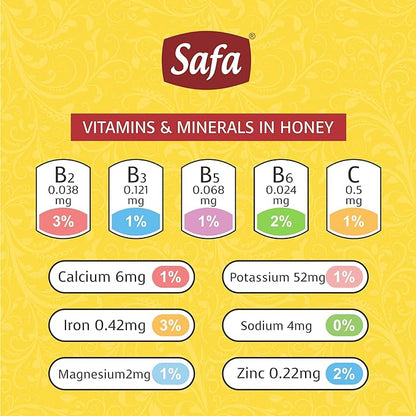 Safa Golden Honey | Pure Raw Honey with Turmeric Organic Unheated 250g