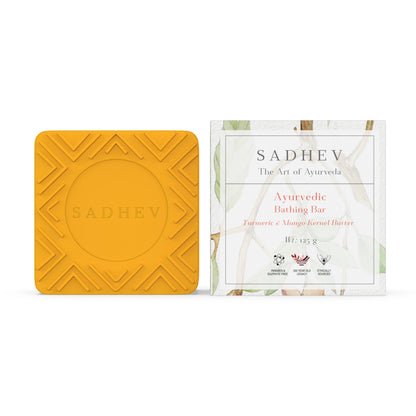 Sadhev Turmeric & Mango Kernel Butter bathing bar 125 g