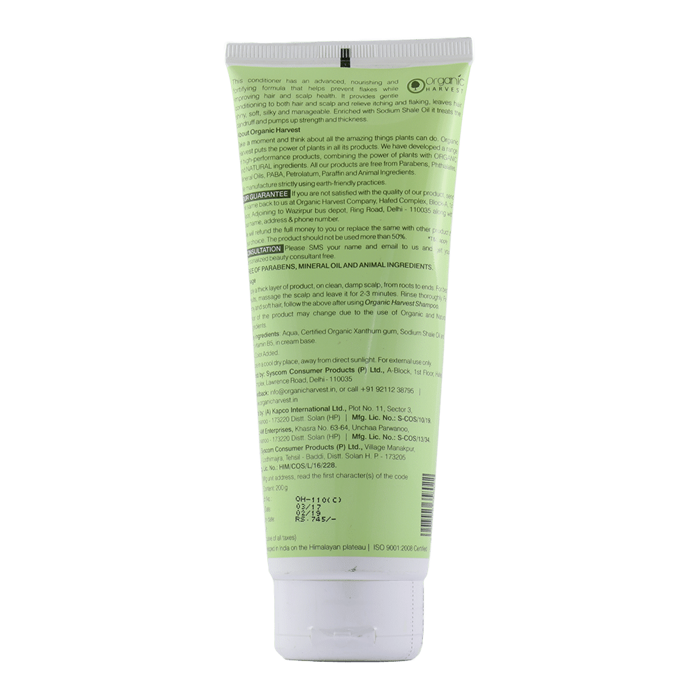 Organic Harvest Conditioner for Dandruff free Hair - Sodium Shale Oil