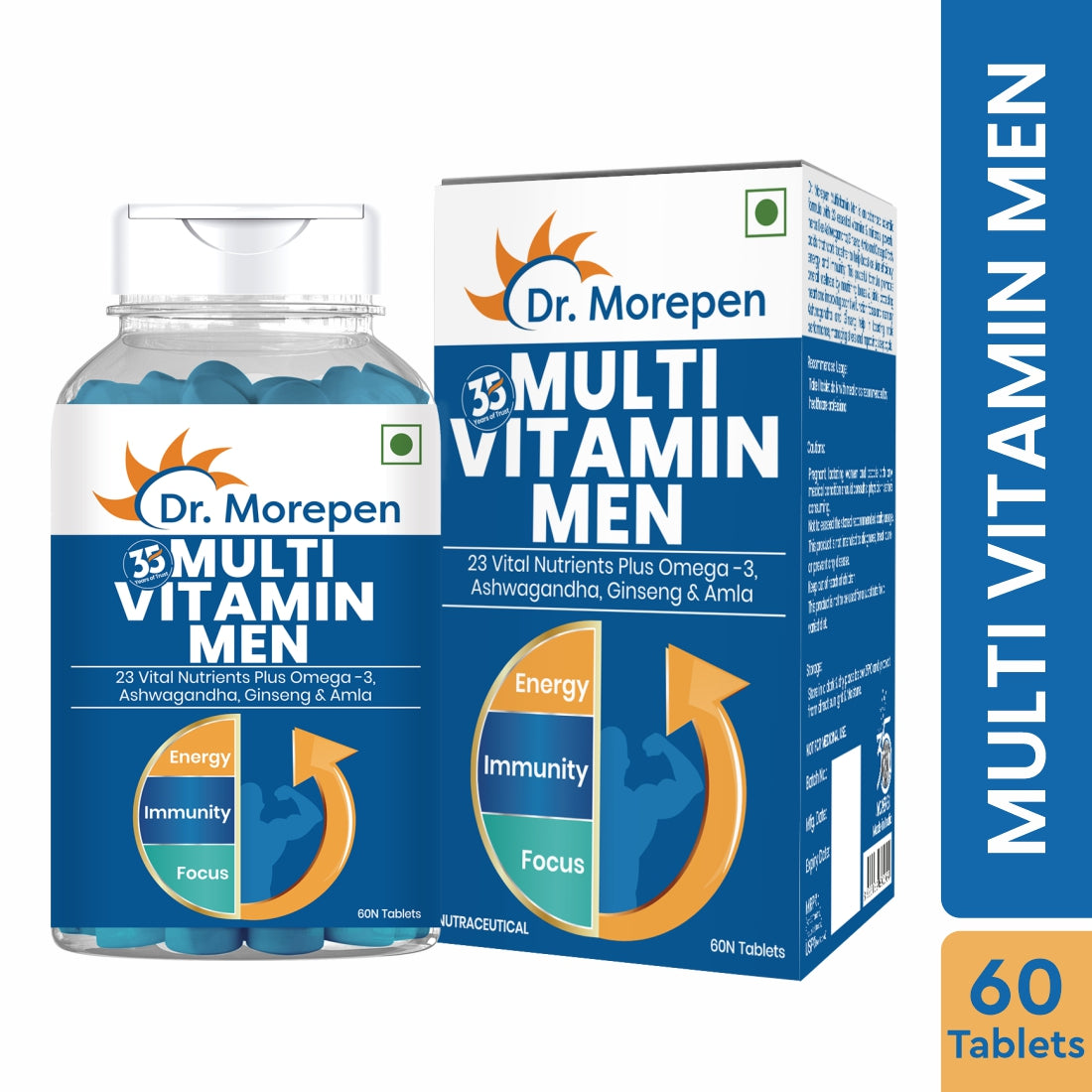 Dr. Morepen Multivitamins For Men With Omega 3 And Herbs