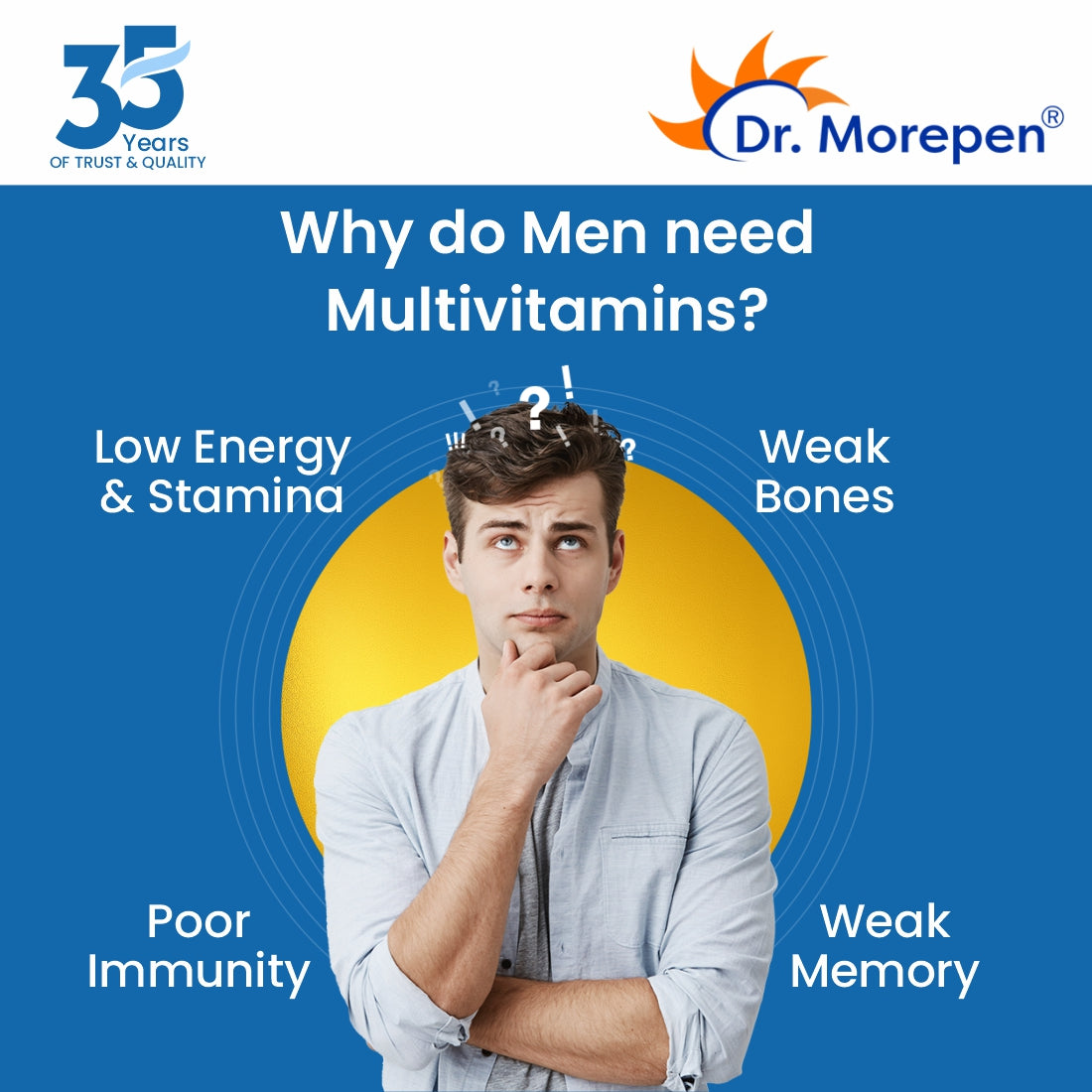 Dr. Morepen Multivitamins For Men With Omega 3 And Herbs