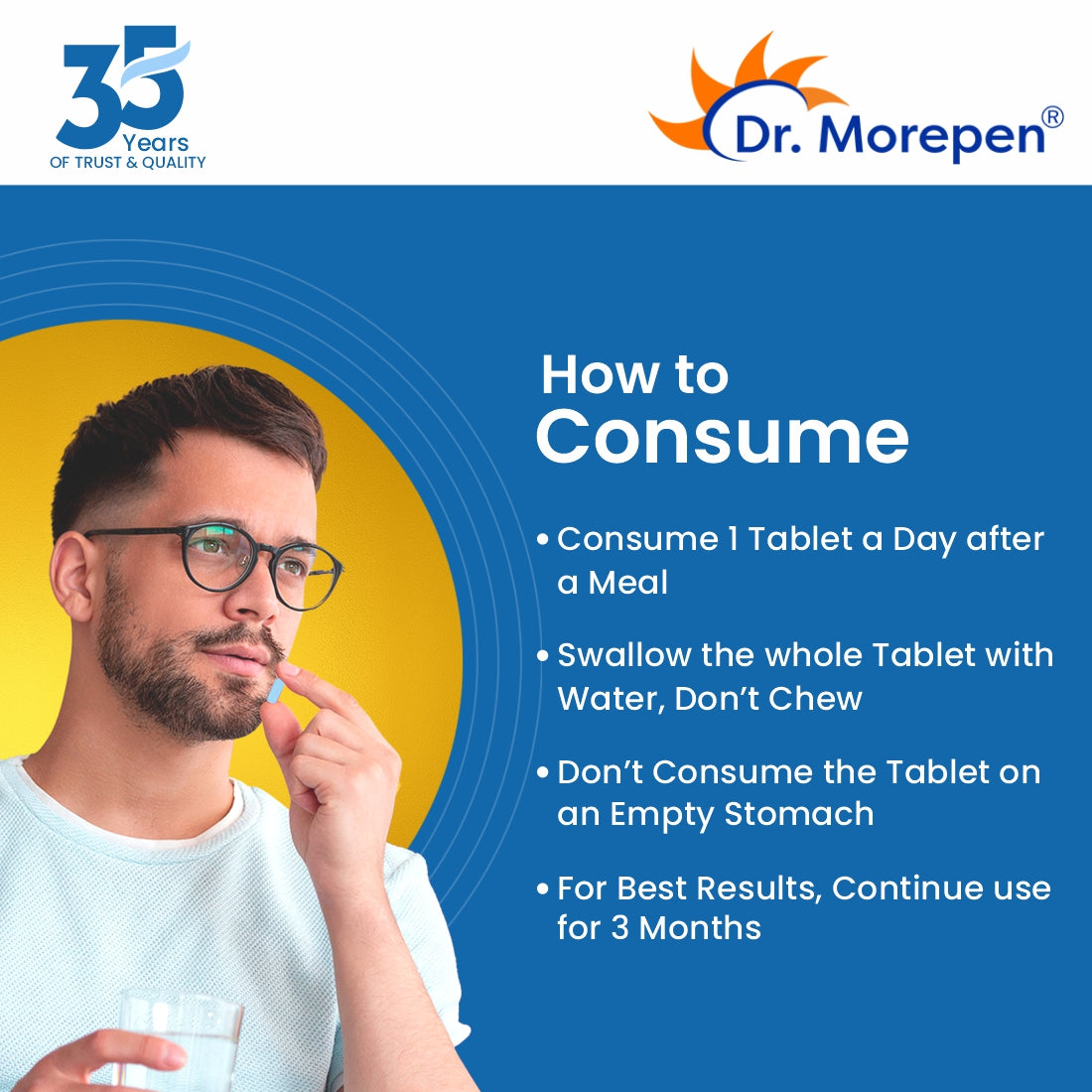 Dr. Morepen Multivitamins For Men With Omega 3 And Herbs