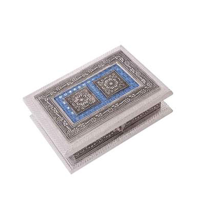 Dry Fruit Box - Oxidised In Rectangle Shaped 5x7 Inch (Pack Of 10)