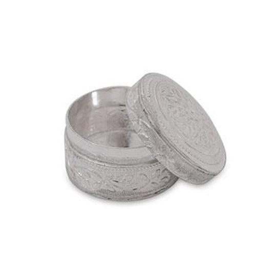 Silver Plated Kum Kum Box Medium (Pack Of 10)