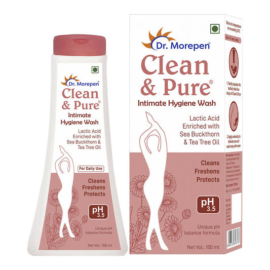 Dr. Morepen Clean & Pure Intimate Wash for Women with Tea Tree Oil & Sea Buckthorns |Hygiene Wash