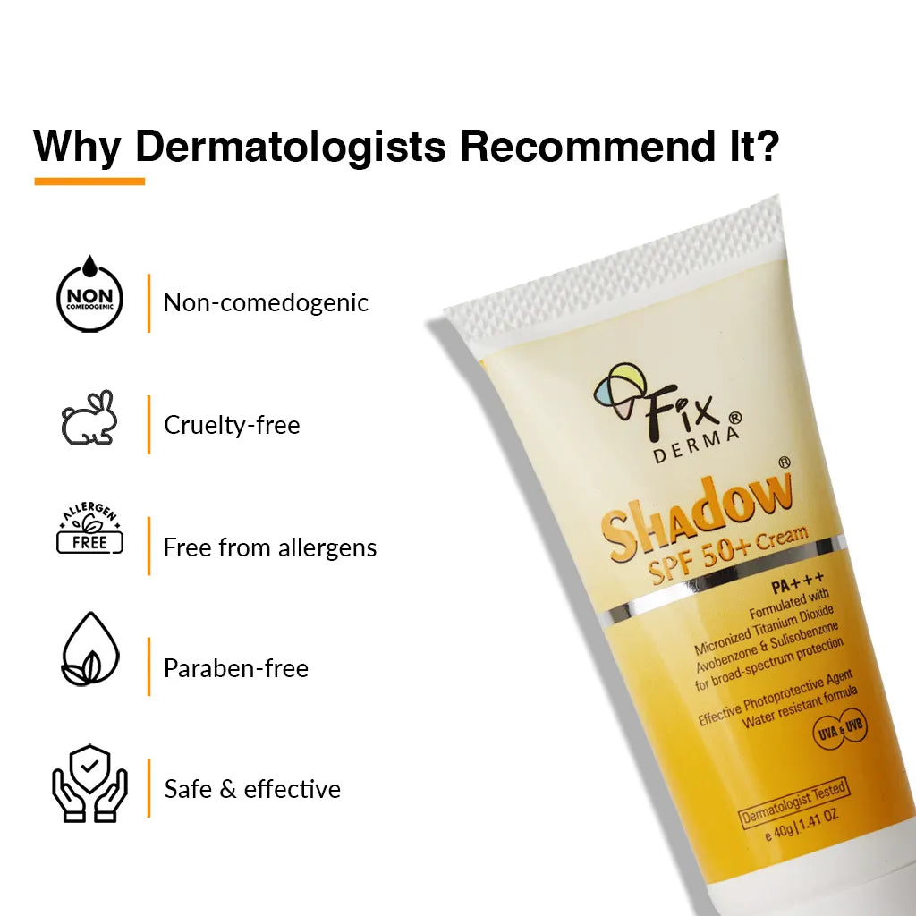 Fixderma Skincare Shadow Sunscreen For Oily Skin Spf 30+ Gel - Acne Prone