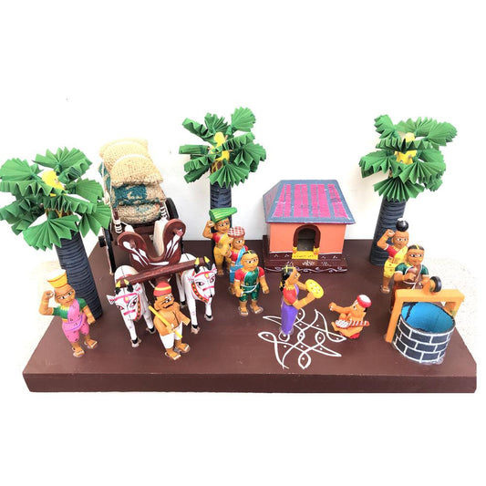 Wooden Village Set Kondapalli Collection