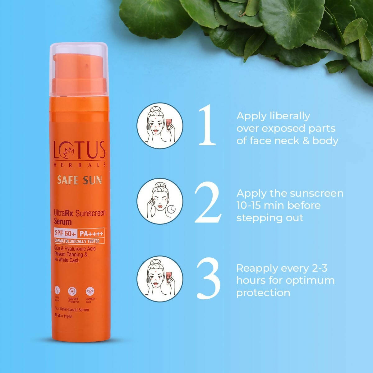 Lotus Herbals Safesun UltraRX Sunscreen Serum SPF 60 PA++++ - PUSHMYCART