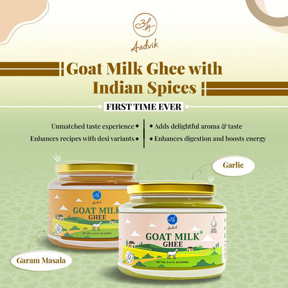 Aadvik A2 Goat Milk Ghee Infused with Garlic - PUSHMYCART