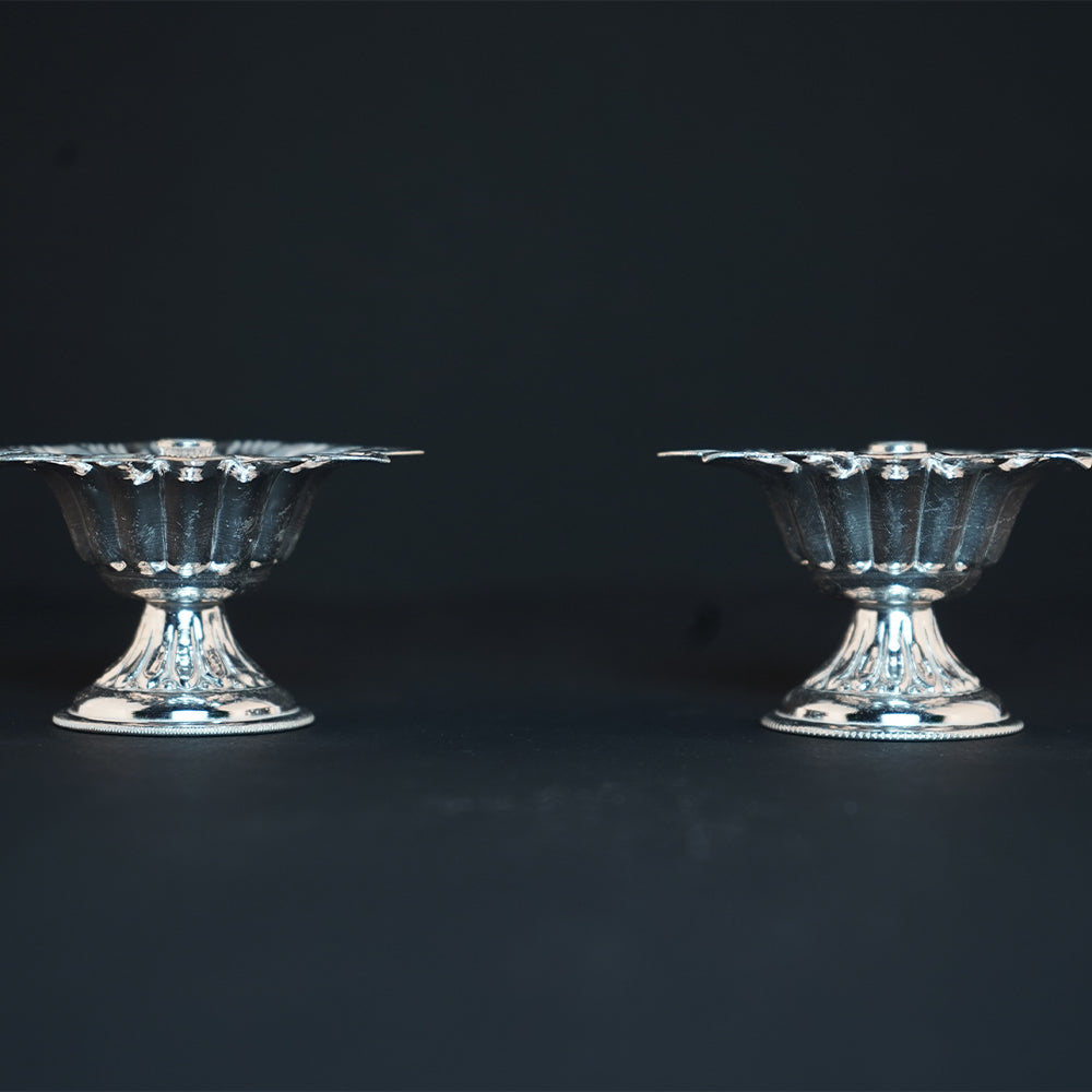 Pure Silver Flower Shaped Diya 21g