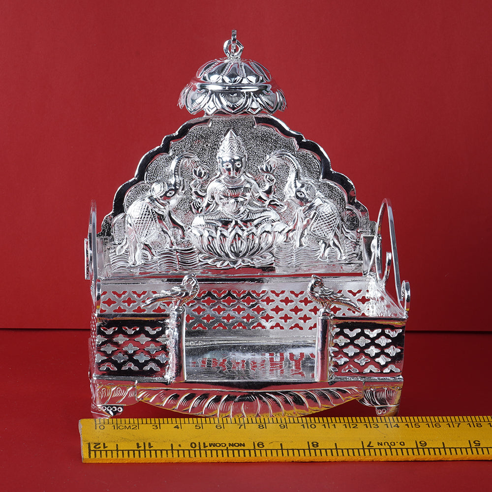Pure Silver Laxmi Devi Designer Simhaasanan Set 370 Grams
