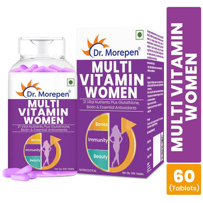 Dr. Morepen Biotin+ Advanced Tablets and Multivitamin Women Tablets Combo - PUSHMYCART