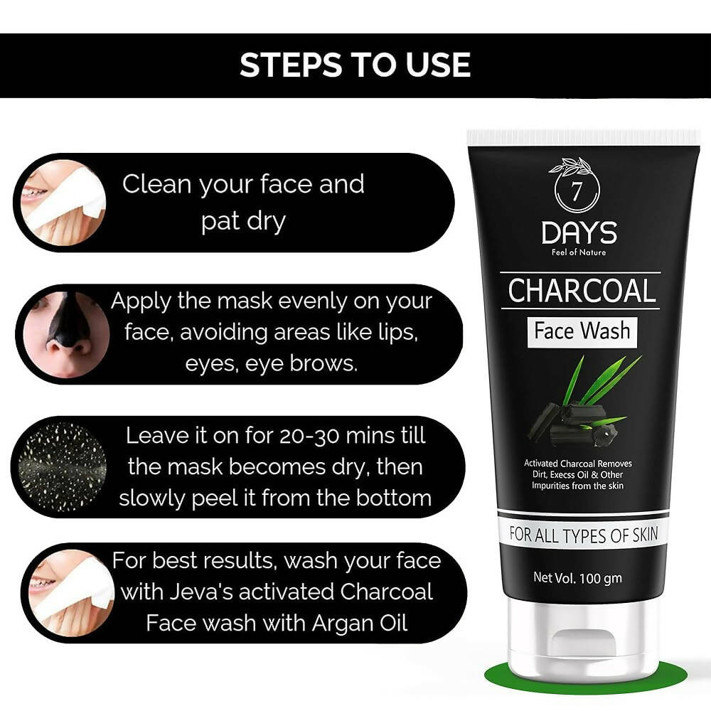 7 Days Activated Charcoal Face Wash 