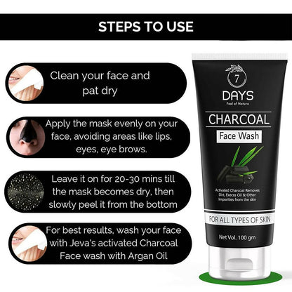 7 Days Activated Charcoal Face Wash 