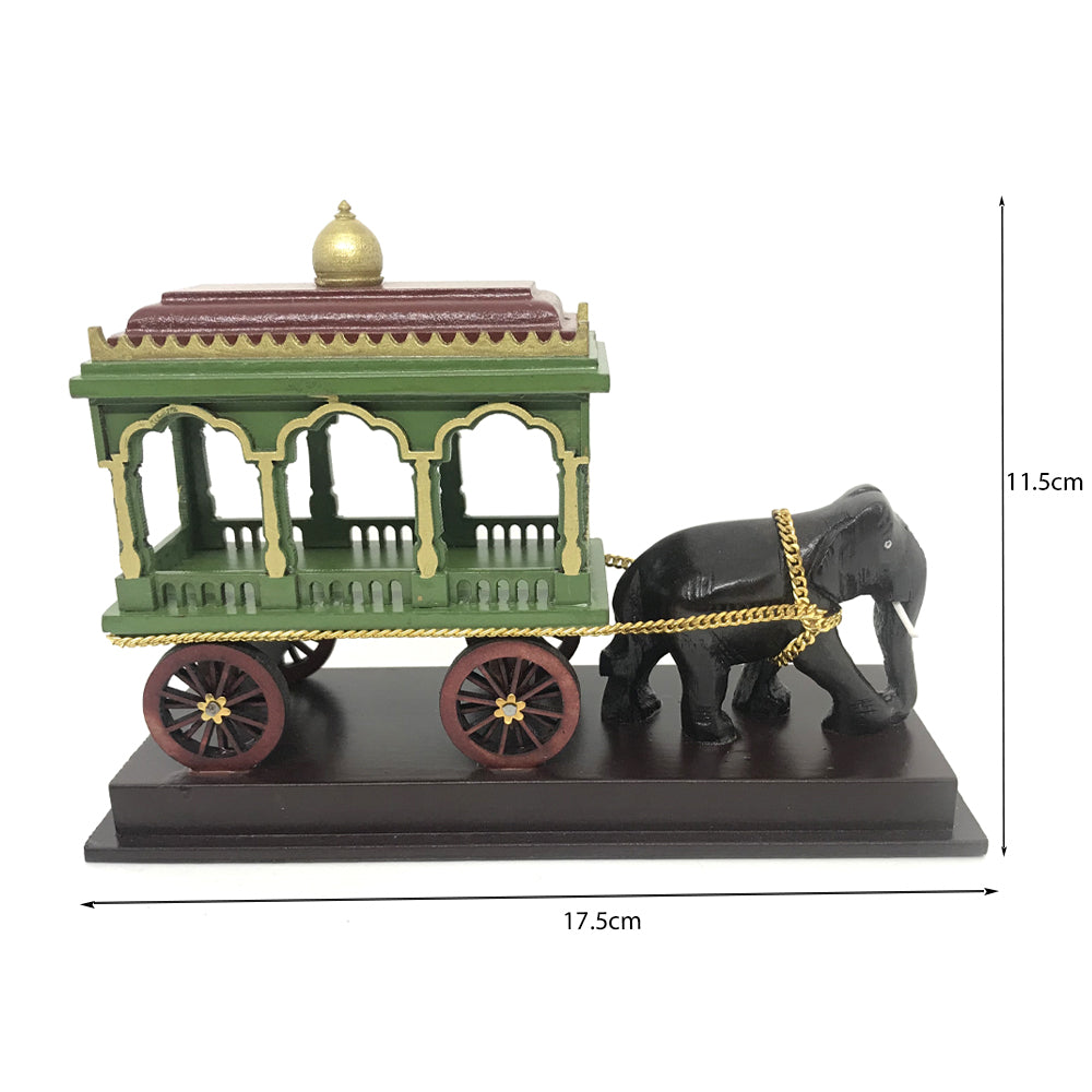 Elephant Chariot figurine - Kondapalli Toys - PUSHMYCART
