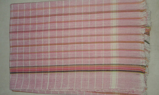 Khadi Towel With Maroon Stripes - PUSHMYCART