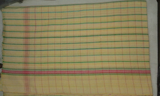 Khadi Towel With Brown Stripes - PUSHMYCART