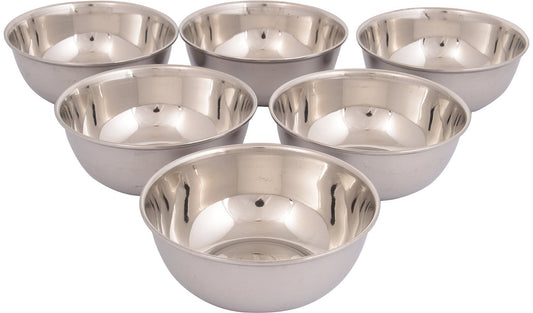 Stainless Steel Bowl Set Of 6 Pcs - PUSHMYCART